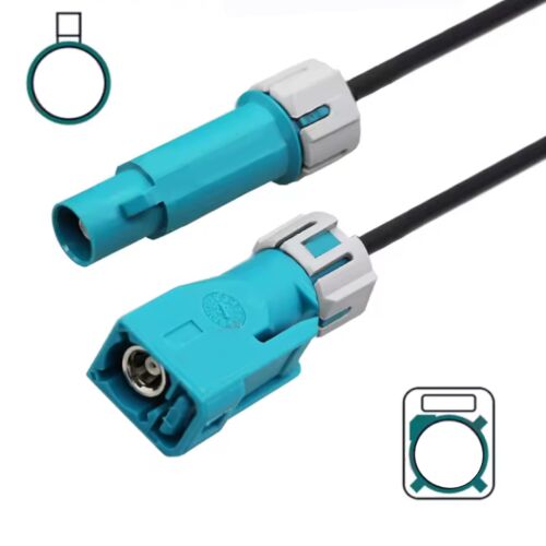 FAKRA Z vízálló pigtail kábel 3m, RG174, egyenes aljzatról egyenes dugóra, autó antenna alkalmazásokhoz - Antenna kábel