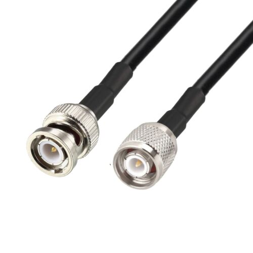 Antennakábel BNC dugó TNC dugó H155 20m koaxiális kábel ezüst csatlakozókkal fehér háttéren - Antenna kábel