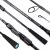Közeli felvétel a SPORTEX BLACK ARROW G4 pergetőbot részleteiről, nyél, orsótartó és gyűrűk