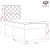 vidaXL kék bársony LED boxspring ágy méretezési rajza, 100x200 cm