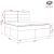 vidaXL LED Boxspring Ágy, 140 x 190 cm, méretrajz