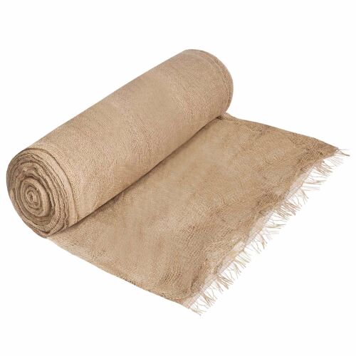vidaXL természetes juta tekercs, részben letekerve, 200 x 2500 cm, ideális kézműveskedéshez és lakberendezéshez - Textil méteráru