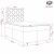 vidaXL Boxspring ágy méretezési rajz, 120 x 190 cm, sötét barna szövet LED fejtámlával