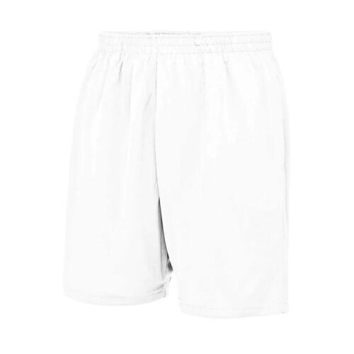 Just Cool JC080 COOL RÖVIDNADRÁG S, fehér férfi sport rövidnadrág, szögletes nézet, egyszínű háttér - Férfi rövidnadrág