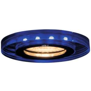 Soren recessed ceiling round spotlight, 1xGU10, blue LED decor light 45163140 - Recessed Light
