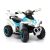 GTS1188-A fehér elektromos rendőrautós quad gyerekeknek, közelről elülső ferde nézet a design részleteit hangsúlyozva