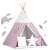 Nukido Indian tent with lantern and cushions - Star #pink-white 97397937