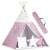 Nukido Indian tent with lantern and cushions - Star #pink-white 97397937