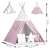 Nukido Indian tent with lantern and cushions - Star #pink-white 97397937