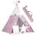 Nukido Indian tent with lantern and cushions - Star #pink-white 97397937