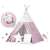 Nukido Indian tent with lantern and cushions - Star #pink-white 97397937