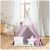Nukido Indian tent with lantern and cushions - Star #pink-white 97397937