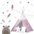 Nukido Indian tent with lantern and cushions - Star #pink-white 97397937