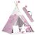 Nukido Indian tent with lantern and cushions - Star #pink-white 97397937