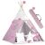 Nukido Indian tent with lantern and cushions - Star #pink-white 97397937