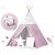 Nukido Indian tent with lantern and cushions - Star #pink-white 97397937