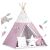 Nukido Indian tent with lantern and cushions - Star #pink-white 97397937