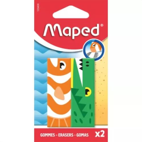 Maped: Animals radír készlet - többféle, 2 db-os 169797979 - Irodaszer és írószer