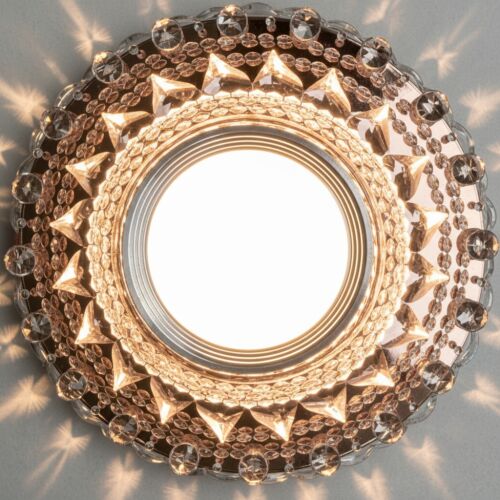 LED fénypont ORBITA, 5W, kör alakú, hideg/meleg fény, antikolt bronz, gyanta és üveg