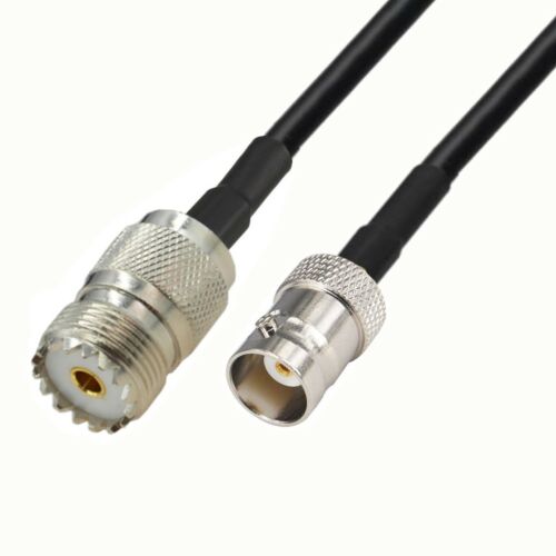 Antennakábel 1m BNC aljzat / UHF aljzat LMR240 Satec, 50 ohmos impedancia rádió és HF alkalmazásokhoz - Kábel