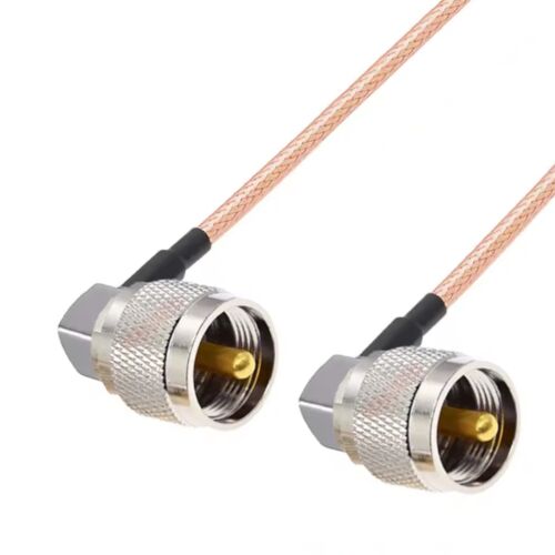 UHF pigtail kábel szögletes UHF dugókkal, RG316, 1m hosszúság, rádió és antenna alkalmazásokhoz 