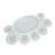 White plastic paint mixing palette with 7 wells