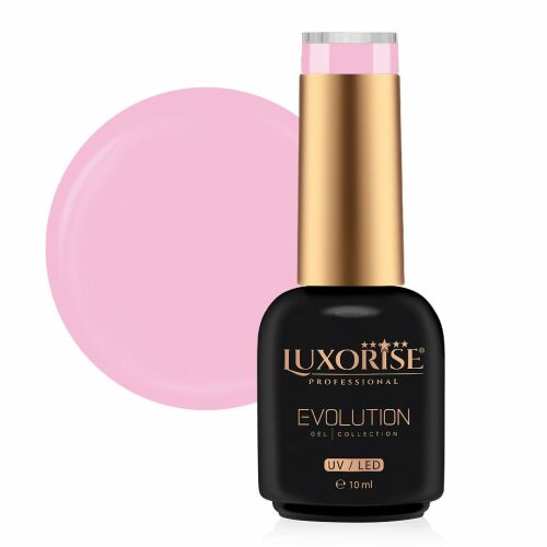 LUXORISE Evolution Blossom Glow Petal Glow 10ml félpermanens géllakk, világos rózsaszín árnyalat, UV/LED kompatibilis, professzionális minőség - Gél lakk