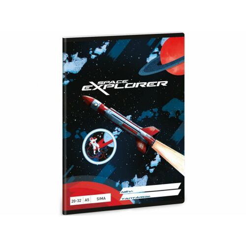 Ars Una: Space Explorer sima füzet A/5 20-32 177118445 - Füzet