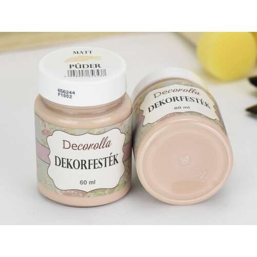 Decorolla Matt Dekorfesték 60ml Púder, akrilfesték kézműveskedéshez, otthoni dekorációhoz és barkácsoláshoz - Akrilfesték