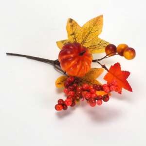 Herbstpflücker mit rundem Kürbis 45171136 Floristik