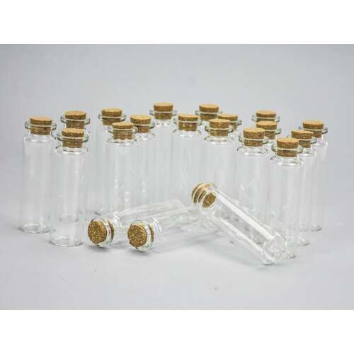 Flasche mit Korkstopfen 7x2cm 20Stk/Packung 45171227
