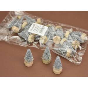 Miniaturowe srebrne choinki 3,5cm 20szt/opak.
