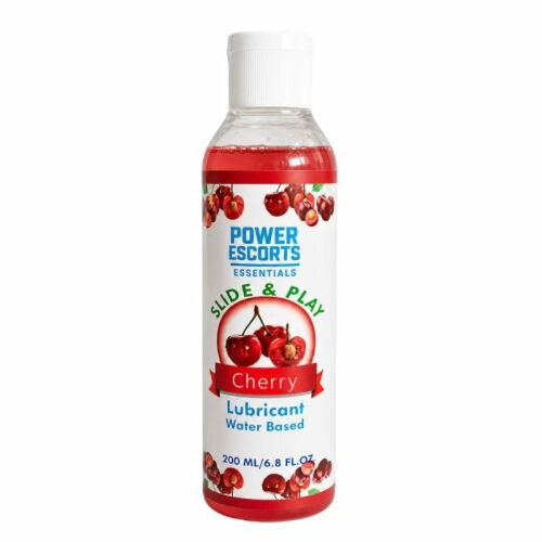 Power Escorts - DR08 - Cseresznye vízbázisú síkosító 200ml – Slide & Play intim síkosító 169957761 - Masszázskrém és masszázsolaj