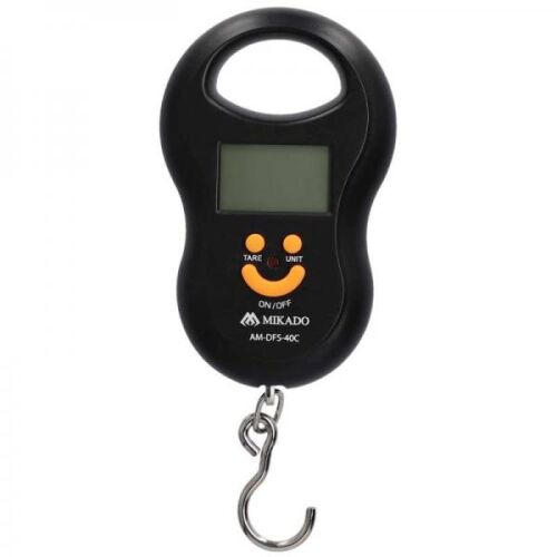 Mikado 50kg digitális horgász mérleg fekete testtel és jól olvasható kijelzővel - Halmérlegelő eszköz