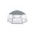 Bestway Flowclear medence sátor, kupola alakú, szürke és fehér, 600 x 600 x 295 cm