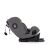 Chipolino Techno iGrow Isofix i-Size autósülés, faszén színű, oldalnézet döntött pozícióban, kihúzott ISOFIX csatlakozókkal