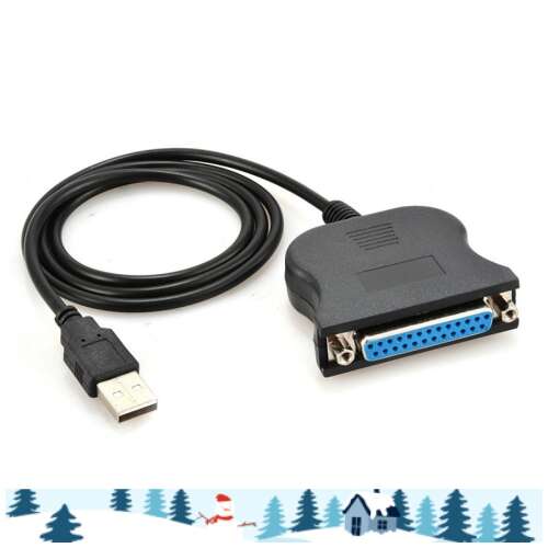 USB LPT nyomtató adapter kábel, régi nyomtató csatlakoztatása laptophoz vagy számítógéphez