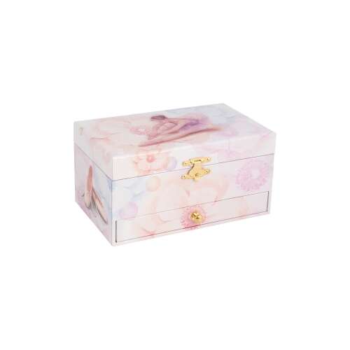 Zenélő ékszerdoboz - balerinás, virágos - goki