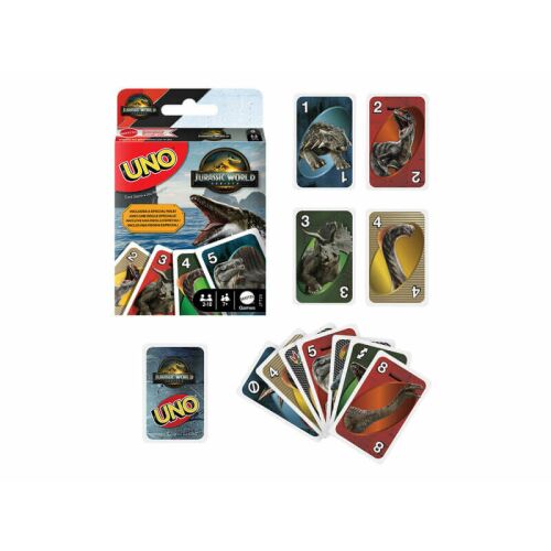 Mattel Jurassic World UNO Kártyajáték - 108 db 177539318 - Mattel