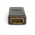StarTech.com GCHDMIFF HDMI anya-anya átalakító, elölnézet, fekete aranyozott csatlakozóval, fehér háttéren elszigetelve