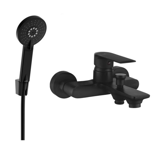 Mexen Royo R40 kádtöltő csaptelep zuhanyszettel, fekete - 7223R40-70 170220759 - Otthon és kert