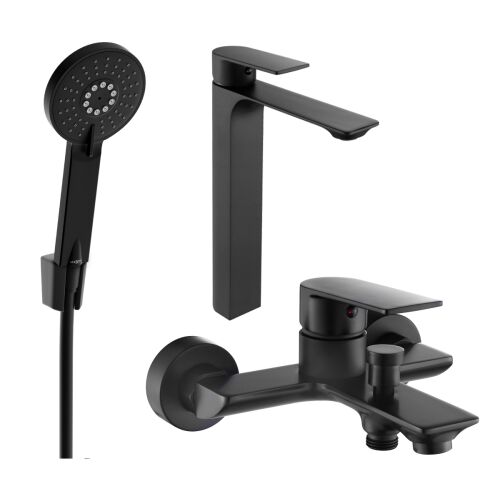 Mexen Alexa R40 kádcsaptelep készlet, fekete - 71213R40-70