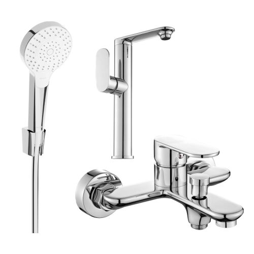 Mexen Milo R05 kád csaptelep szett, króm - 713153R05-00