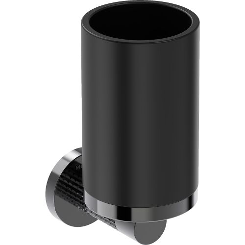 Mexen Triv fogkefe pohár, fekete/fekete króm - 70A33051-73B 170248166 - Fogkefetartó