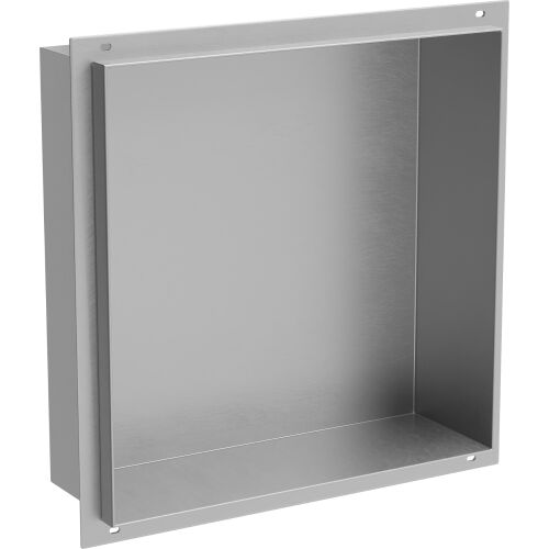 Mexen X-Wall-NR 30x30 cm fülke nélküli polc inox színben, ferde nézet - Egyéb fürdőszobai kiegészítő