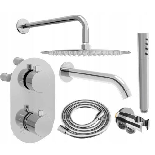 Mexen Kai DR70 káddal és zuhanyzóval felszerelt szett esőzuhannyal, 30 cm, króm - 77602DR70301-00 170264002 - Otthon és kert