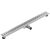 Ferdeszögű nézet a Mexen Flat M22 lineáris lefolyó 80 cm, inox termékről, teljes hosszában és oldalsó csatlakozással
