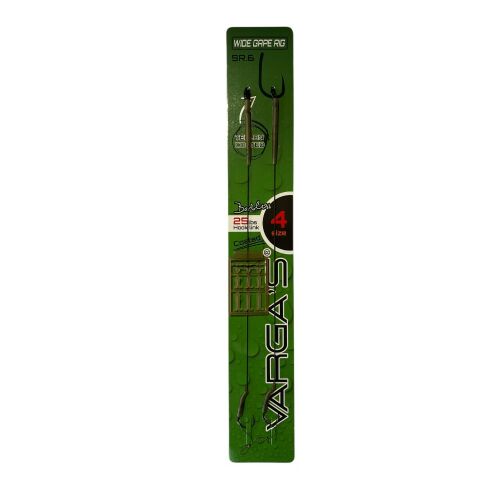 Varga's előkötött horog SR6 Wide gape barbless rig 4 2db/csg 170482217 - Előkötött horog