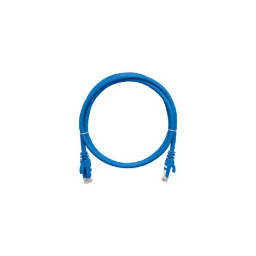 NIKOMAX kék S/FTP CAT6a 2m patch kábel RJ45 csatlakozókkal, feltekerve - Patch kábel