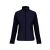 Kariban KA400 női softshell kabát, elölnézet, sötétkék, végig cipzáras, 3 rétegű, vízálló